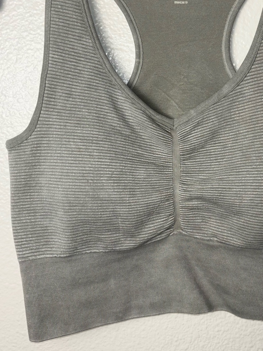 Harmony Balance seamless ribbed racerback sports bra woman's size large green - Picture 8 of 16